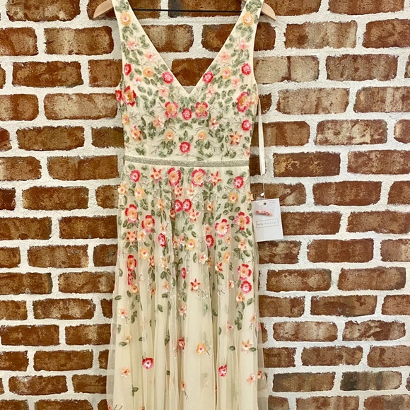 Mac Duggal #5527 Brand New W/Tags Designer MIDI Embroidered dress - Picture 4 of 12